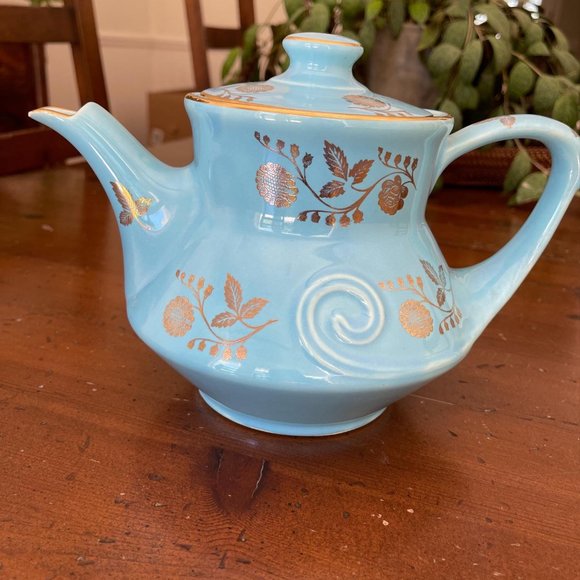 Vintage Floral Leaf Tea Pot - Picture 2 of 4